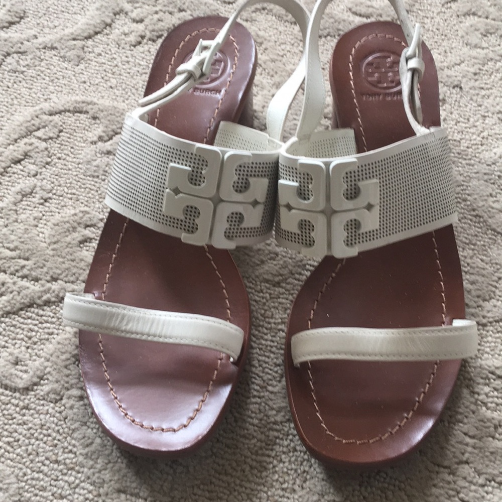 Tory Burch White Sandals